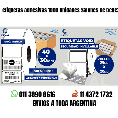 etiquetas adhesivas 1000 unidades Salones de belleza