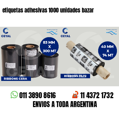 etiquetas adhesivas 1000 unidades bazar