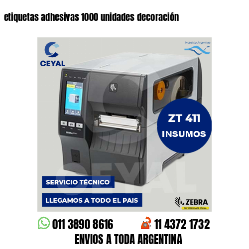 etiquetas adhesivas 1000 unidades decoración
