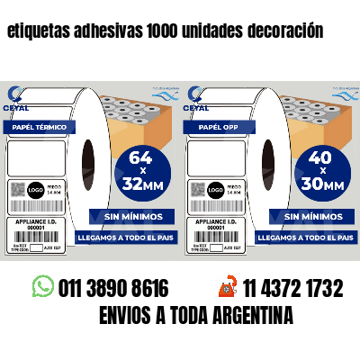 etiquetas adhesivas 1000 unidades decoración