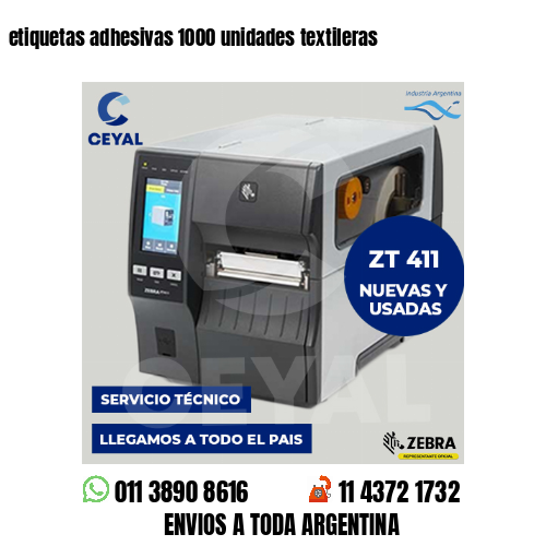 etiquetas adhesivas 1000 unidades textileras