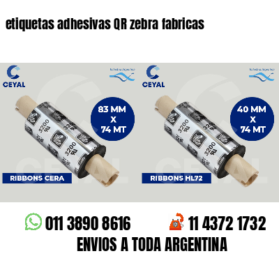 etiquetas adhesivas QR zebra fabricas