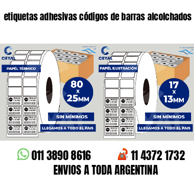 etiquetas adhesivas códigos de barras alcolchados