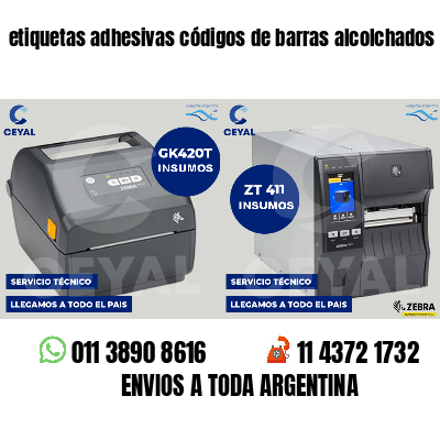 etiquetas adhesivas códigos de barras alcolchados