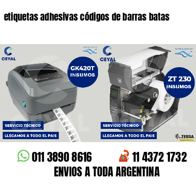 etiquetas adhesivas códigos de barras batas