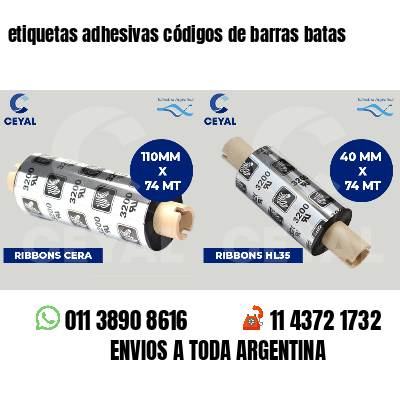 etiquetas adhesivas códigos de barras batas