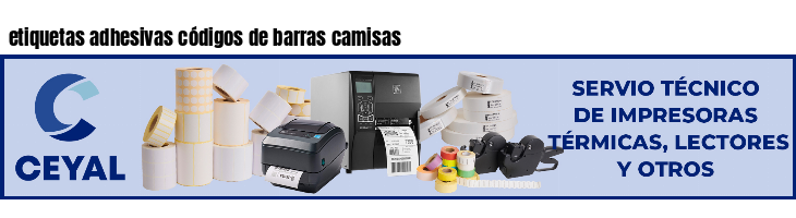 etiquetas adhesivas códigos de barras camisas