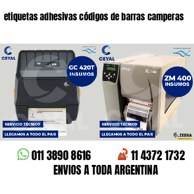 etiquetas adhesivas códigos de barras camperas