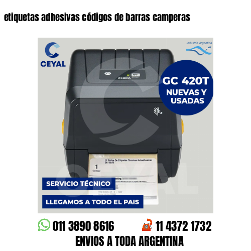 etiquetas adhesivas códigos de barras camperas