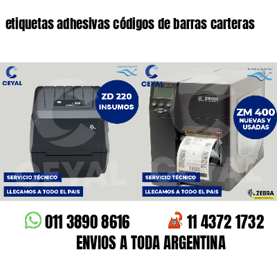 etiquetas adhesivas códigos de barras carteras