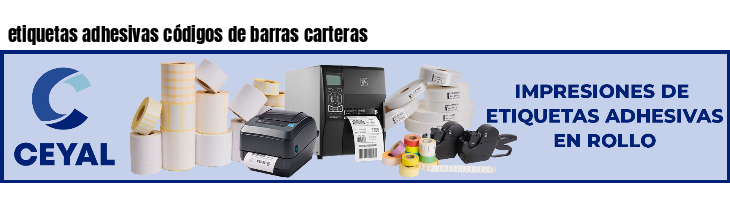 etiquetas adhesivas códigos de barras carteras
