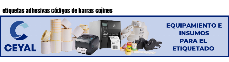 etiquetas adhesivas códigos de barras cojines