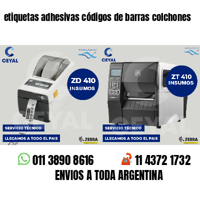 etiquetas adhesivas códigos de barras colchones