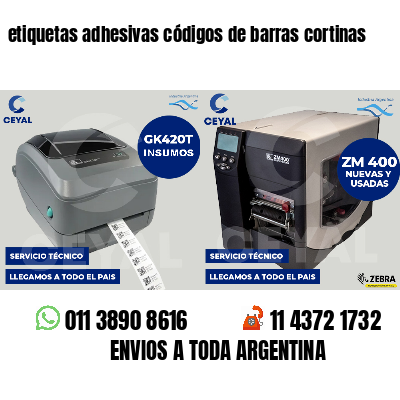 etiquetas adhesivas códigos de barras cortinas