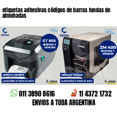 etiquetas adhesivas códigos de barras fundas de almohadas