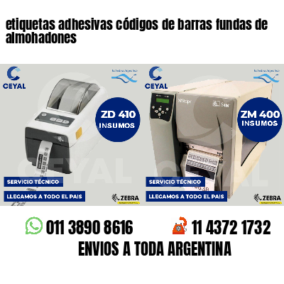 etiquetas adhesivas códigos de barras fundas de almohadones