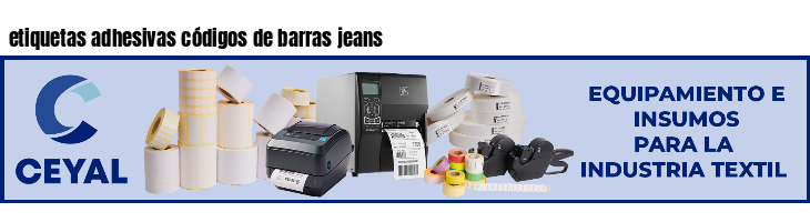 etiquetas adhesivas códigos de barras jeans