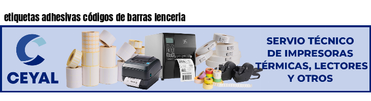 etiquetas adhesivas códigos de barras lenceria