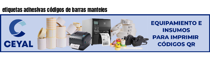 etiquetas adhesivas códigos de barras manteles