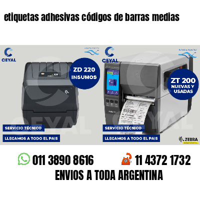 etiquetas adhesivas códigos de barras medias