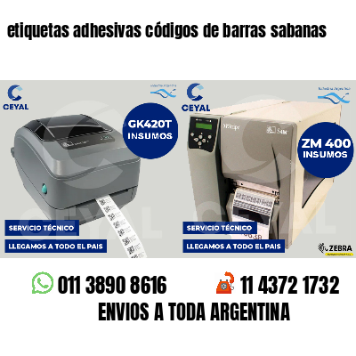 etiquetas adhesivas códigos de barras sabanas