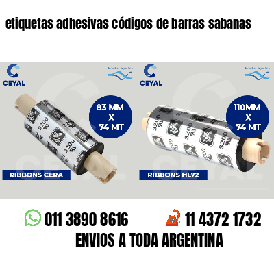 etiquetas adhesivas códigos de barras sabanas