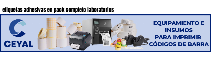 etiquetas adhesivas en pack completo laboratorios