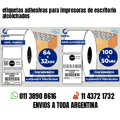 etiquetas adhesivas para impresoras de escritorio alcolchados