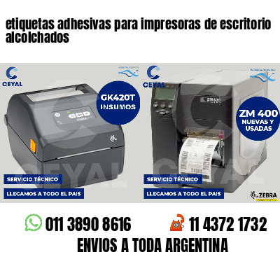 etiquetas adhesivas para impresoras de escritorio alcolchados