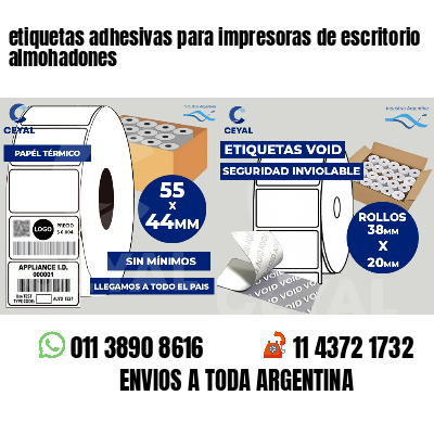 etiquetas adhesivas para impresoras de escritorio almohadones