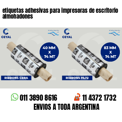 etiquetas adhesivas para impresoras de escritorio almohadones