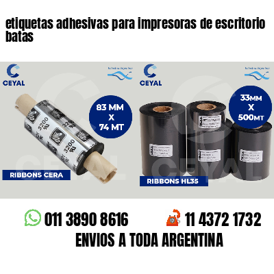 etiquetas adhesivas para impresoras de escritorio batas