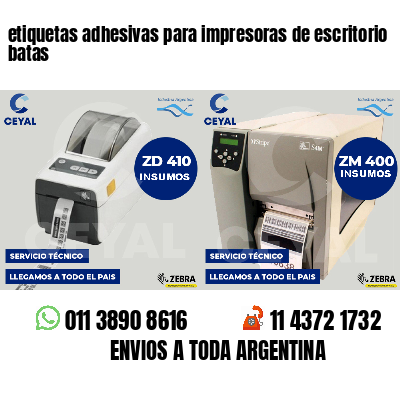 etiquetas adhesivas para impresoras de escritorio batas