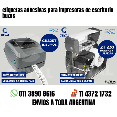 etiquetas adhesivas para impresoras de escritorio buzos