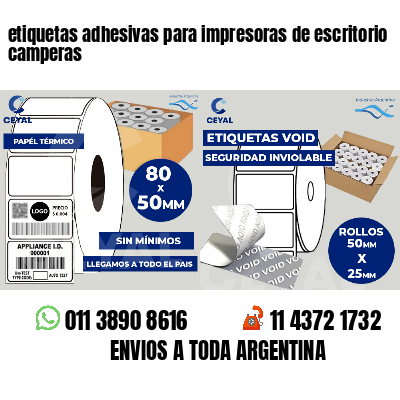 etiquetas adhesivas para impresoras de escritorio camperas