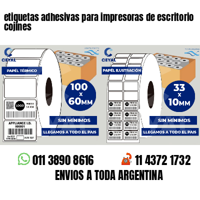 etiquetas adhesivas para impresoras de escritorio cojines