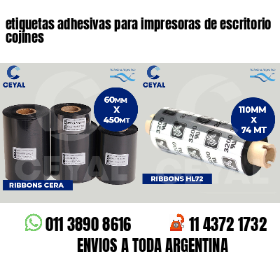 etiquetas adhesivas para impresoras de escritorio cojines