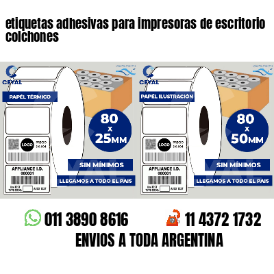 etiquetas adhesivas para impresoras de escritorio colchones