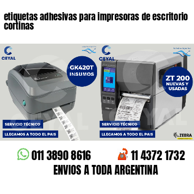 etiquetas adhesivas para impresoras de escritorio cortinas