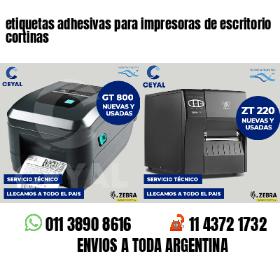 etiquetas adhesivas para impresoras de escritorio cortinas