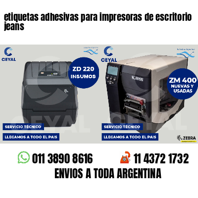etiquetas adhesivas para impresoras de escritorio jeans