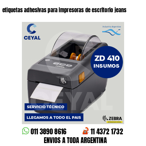 etiquetas adhesivas para impresoras de escritorio jeans