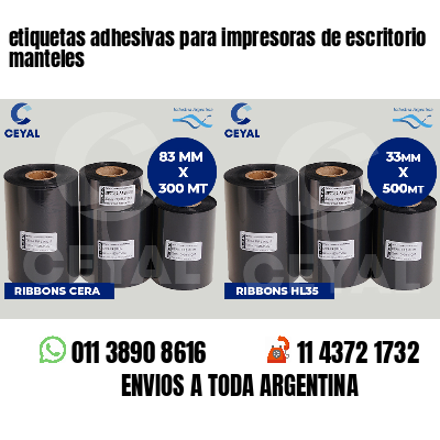 etiquetas adhesivas para impresoras de escritorio manteles