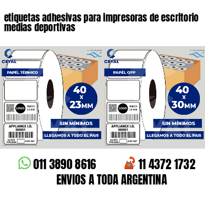 etiquetas adhesivas para impresoras de escritorio medias deportivas
