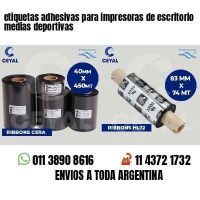 etiquetas adhesivas para impresoras de escritorio medias deportivas