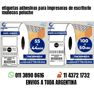 etiquetas adhesivas para impresoras de escritorio muñecos peluche