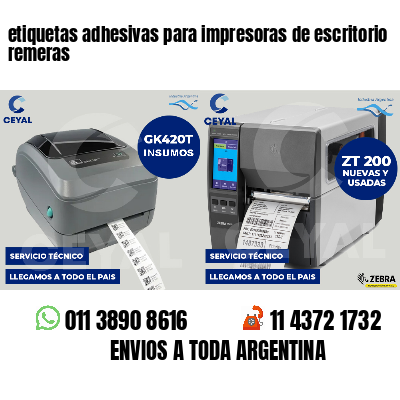 etiquetas adhesivas para impresoras de escritorio remeras