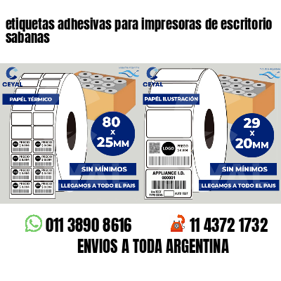 etiquetas adhesivas para impresoras de escritorio sabanas