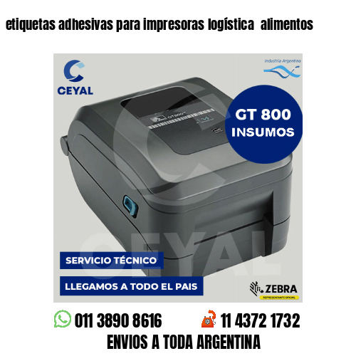 etiquetas adhesivas para impresoras logística  alimentos