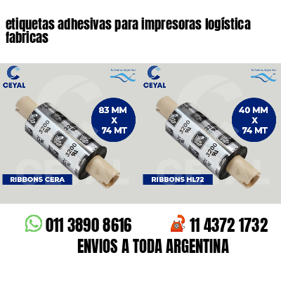 etiquetas adhesivas para impresoras logística fabricas